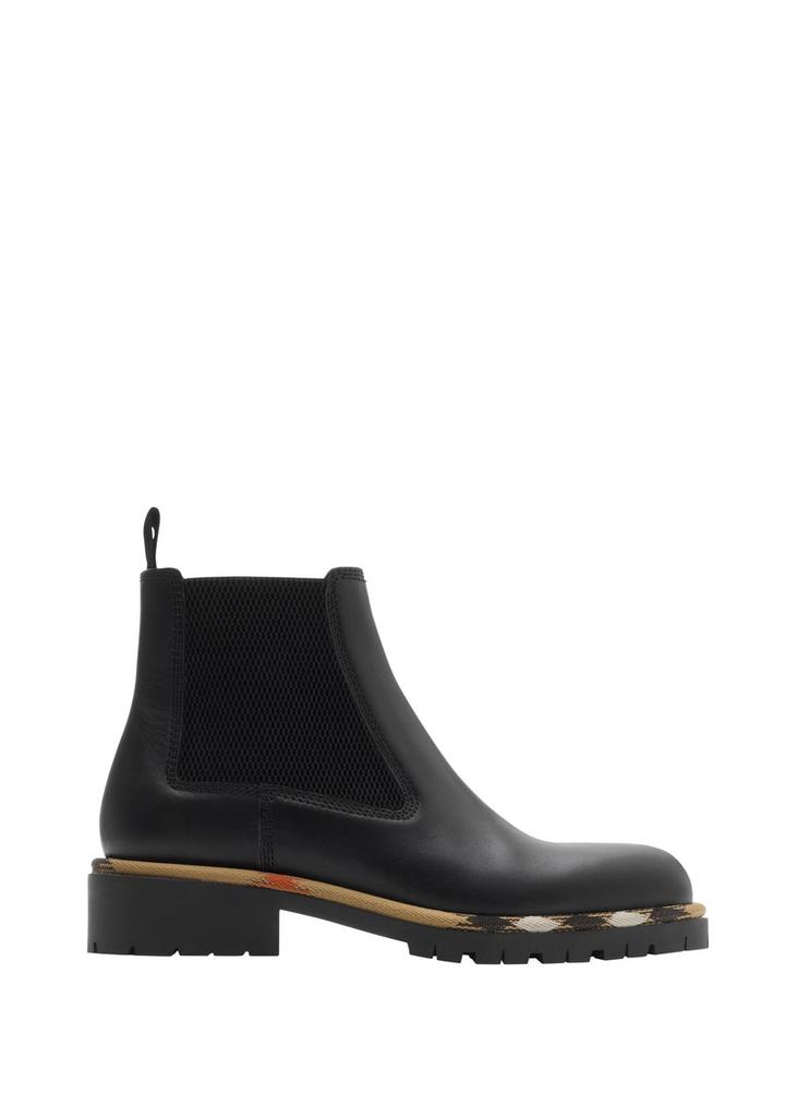 Burberry Leather gravel chelsea boots
