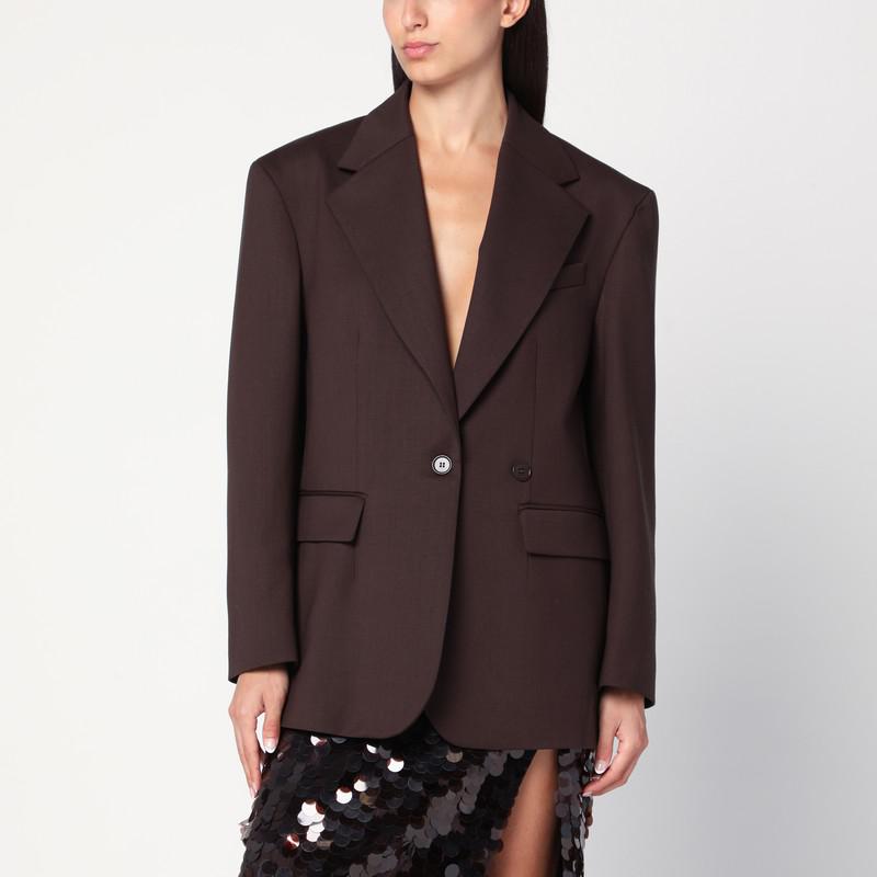 P.A.R.O.S.H. Single-breasted brown wool jacket