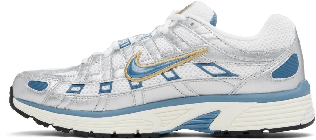 NIKE White & Blue P-6000 Sneakers 3