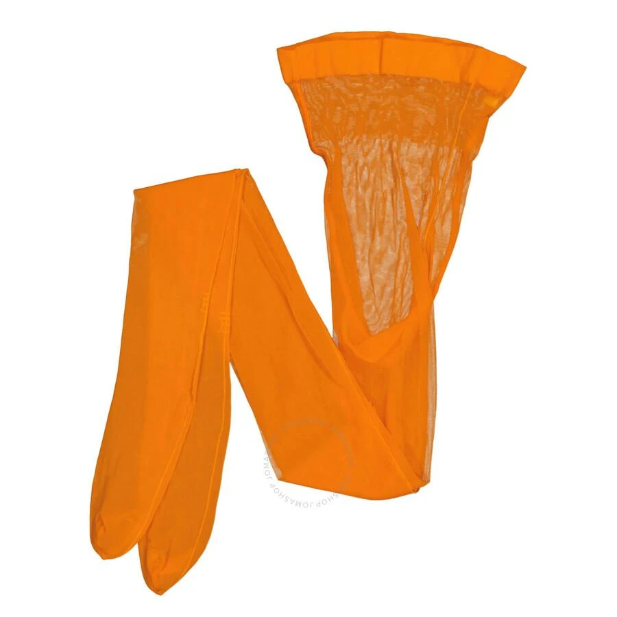 Burberry Bright Orange Monogram Motif Seamed Tights