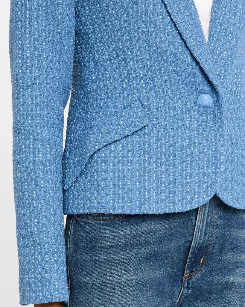 L'Agence Jennah Single-Breasted Tweed Blazer 6