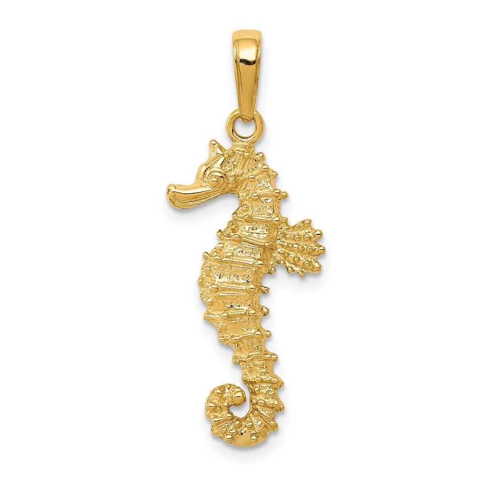 Diamond2Deal 10k Yellow Gold Seahorse Pendant