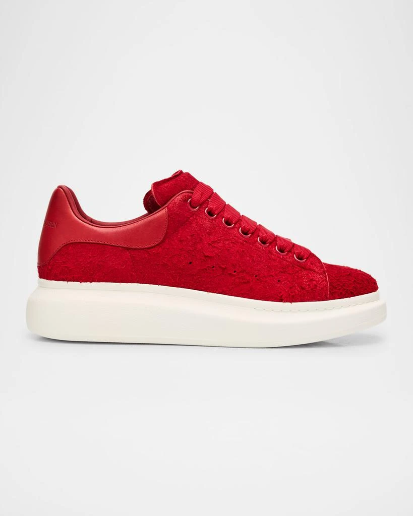 Alexander McQueen Men's Larry Suede Oversized Low-Top Sneakers 1