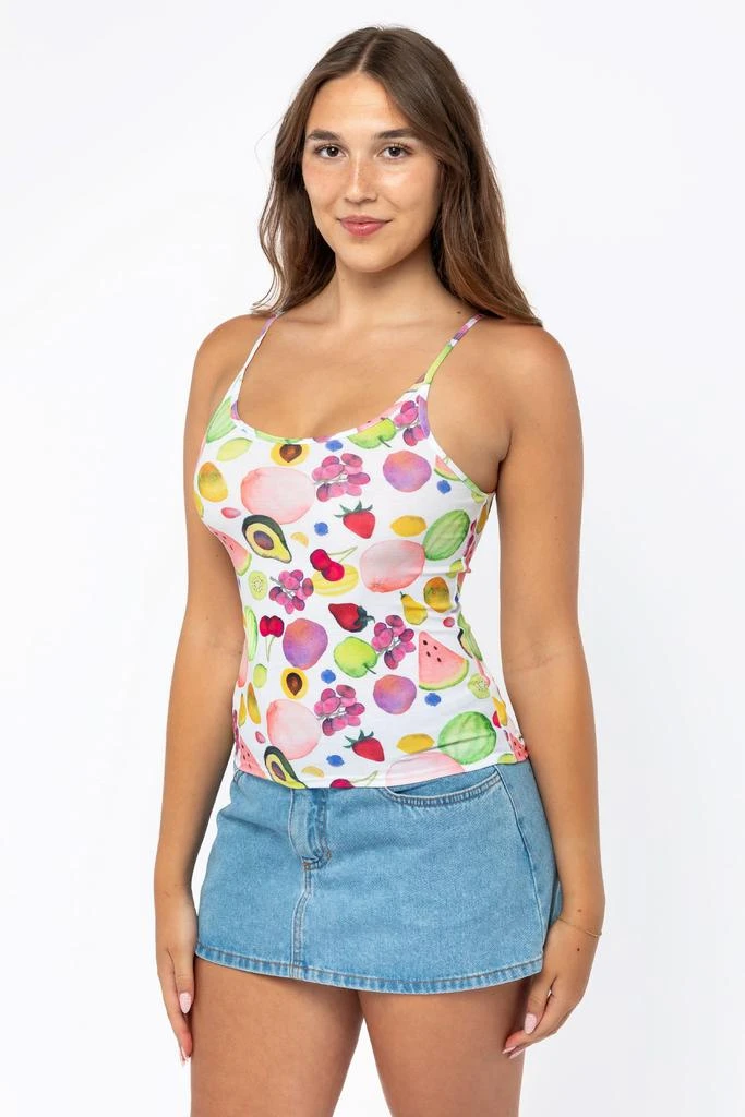 Los Angeles Apparel RPL3011P-X - Printed Poly Spandex Tear Drop Tank Top 2