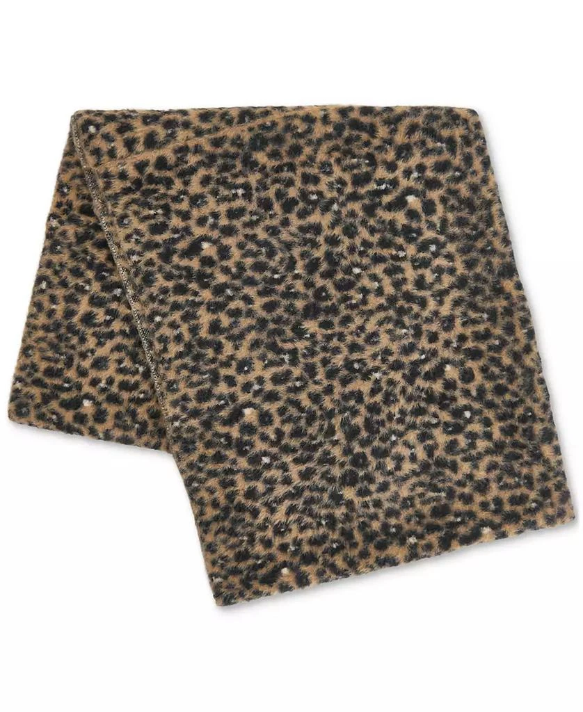 DKNY Women's Fuzzy Leopard-Print Loop Scarf 2