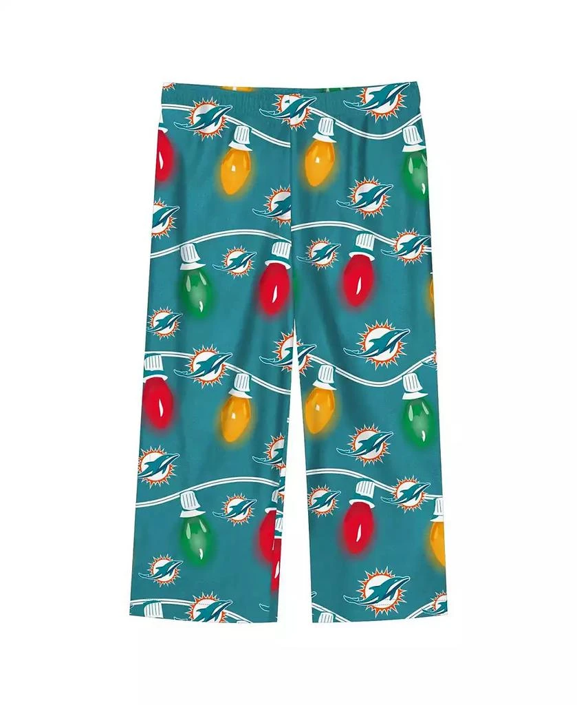 Outerstuff Toddler 2-Piece Miami Dolphins Garland Holiday Long Sleeve Pajama Set 3