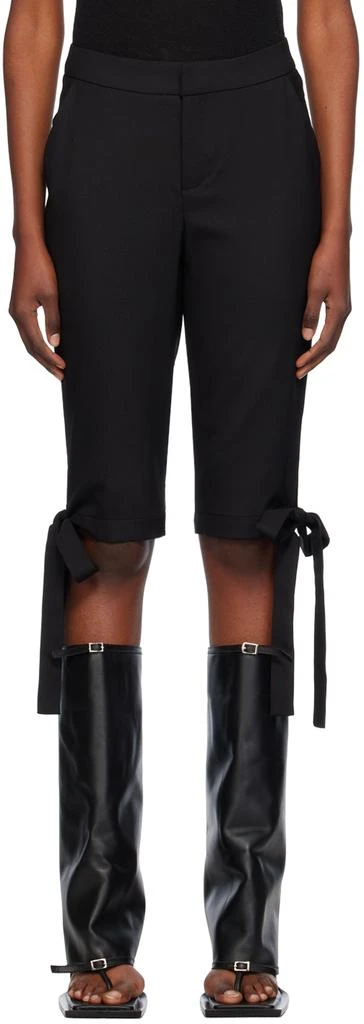 FIDAN NOVRUZOVA Black Benedict Bow Capri Trousers 1