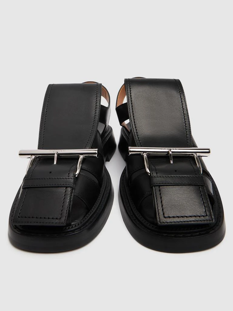 McQueen Leather Sandals 2