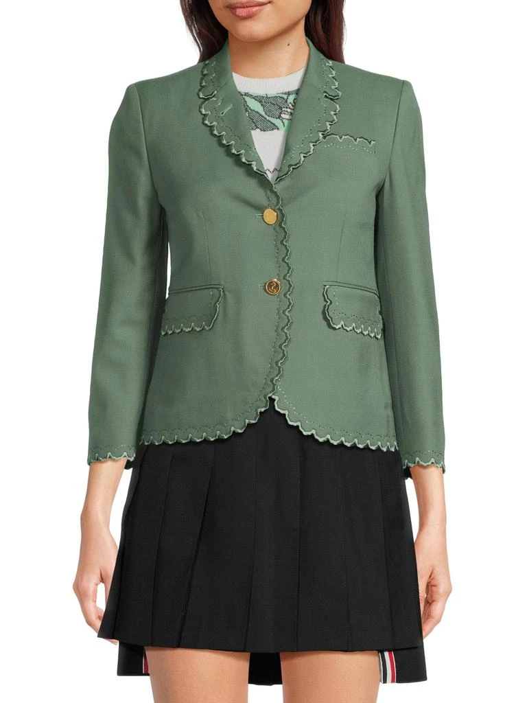 Thom Browne   ​​Scalloped High-Armhole Sport Coat 1