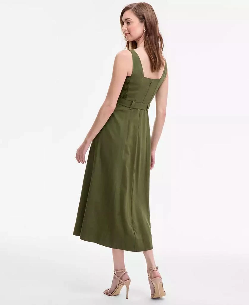 Taylor Women's Square-Neck Button-Front A-Line Dress 5