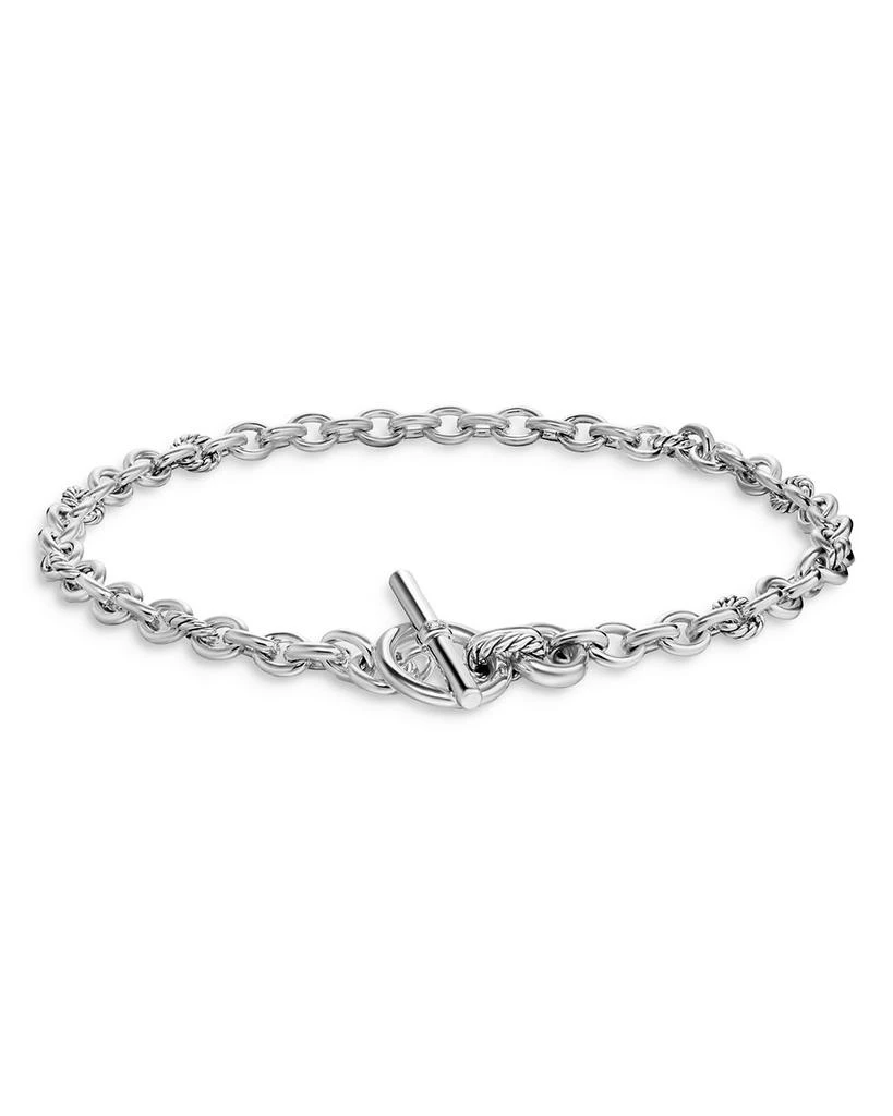 David Yurman Mercer Toggle Chain Necklace in Sterling Silver with Diamonds, 12.7mm 2