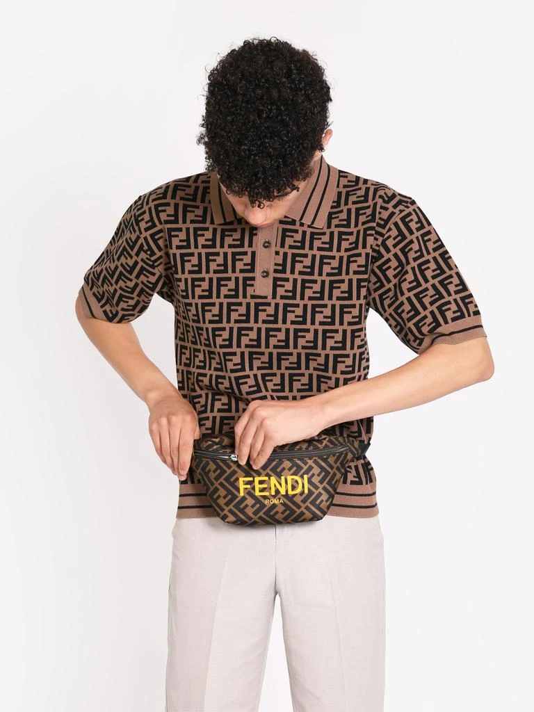 Fendi Fendi Kids FF Logo Belt Bag in Brown 2