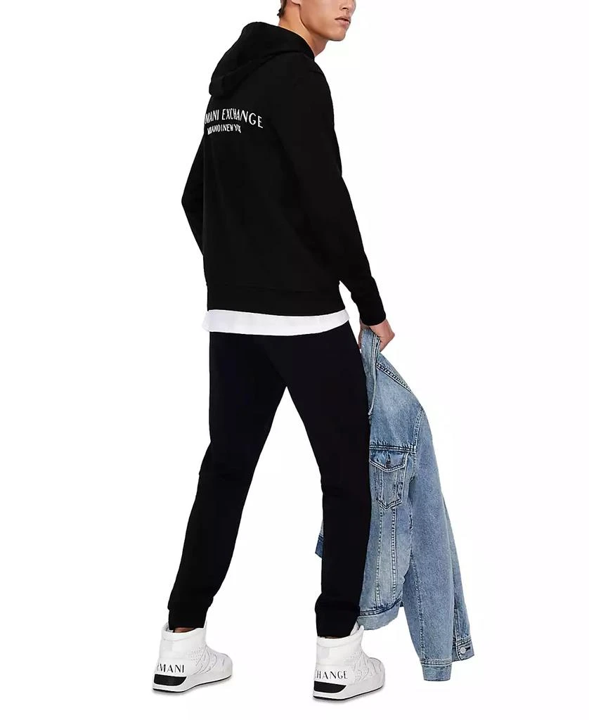 Armani Exchange Men's French Terry Double-Logo Drawstring Hoodie 4