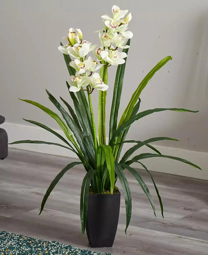 NEARLY NATURAL 39” Cymbidium Orchid Artificial Plant 2