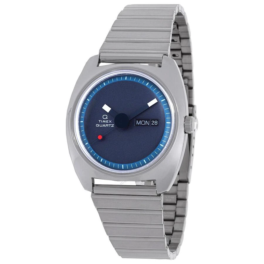 Timex Q Timex 1975 Enigma Reissue Quartz Blue Dial Men's Watch TW2W59800 1