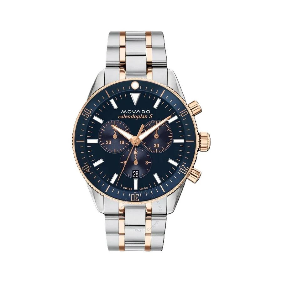 Movado Heritage Chronograph Quartz Blue Dial Men's Watch 3650183 1