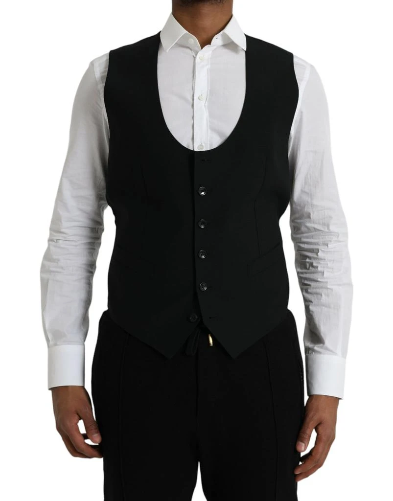 Dolce 
Gabbana Wool Waistcoat Dress Formal Men
s Vest
