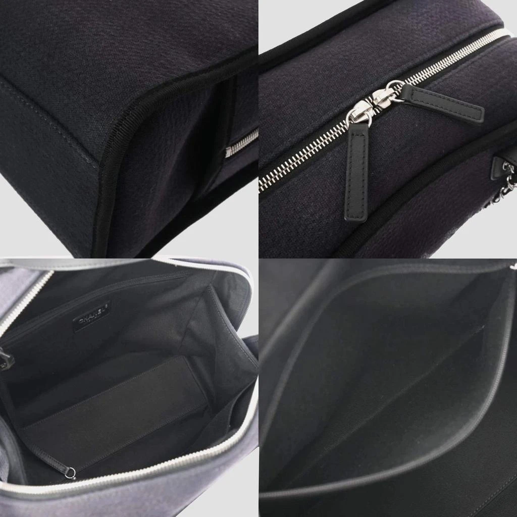 Chanel Chanel Black Canvas Medium Deauville Tote Bag 5