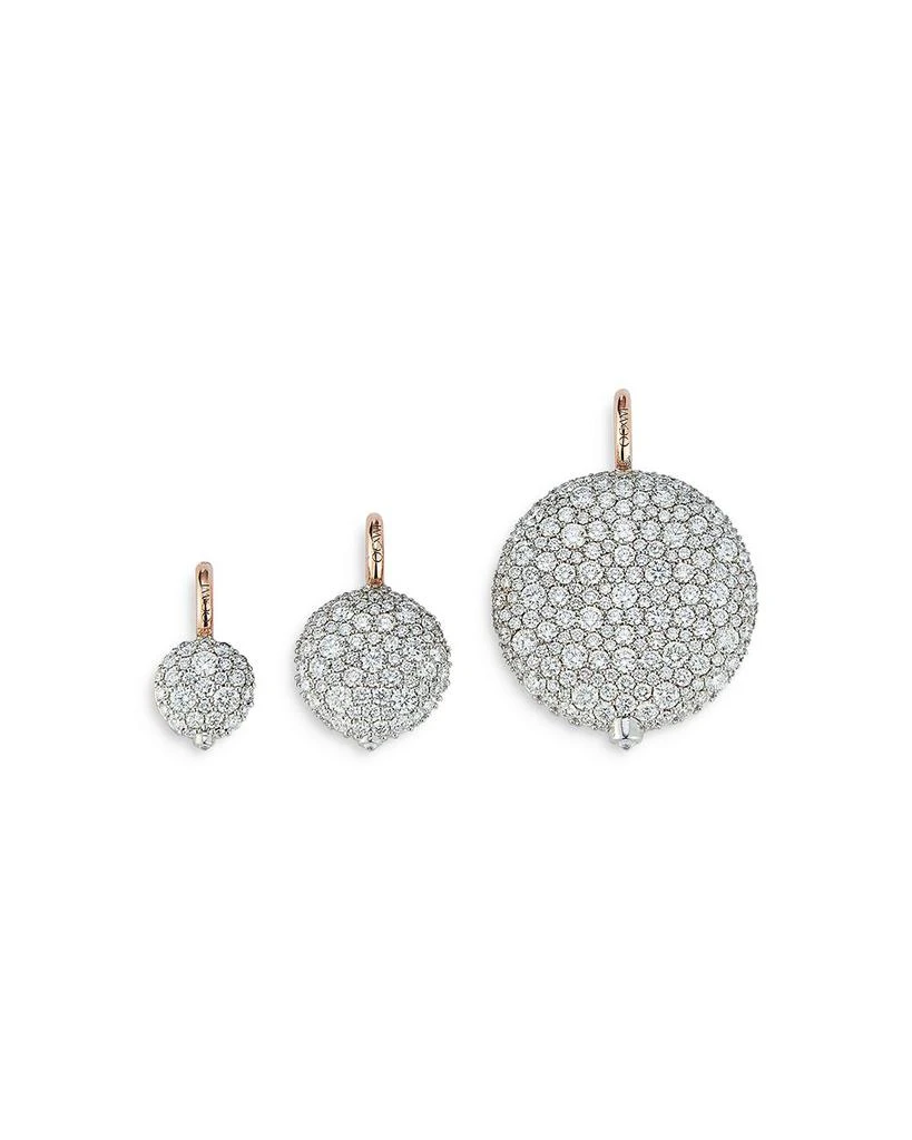 Walters Faith 18K Rose & White Gold Diamond Chantecaille Small Pebble Charm Pendant 7