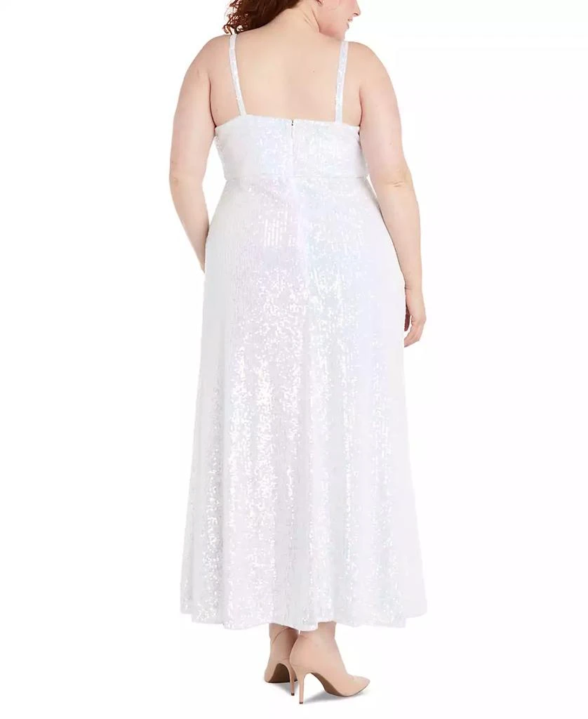 Morgan & Company Plus Size Sequinned High-Slit Dress 2