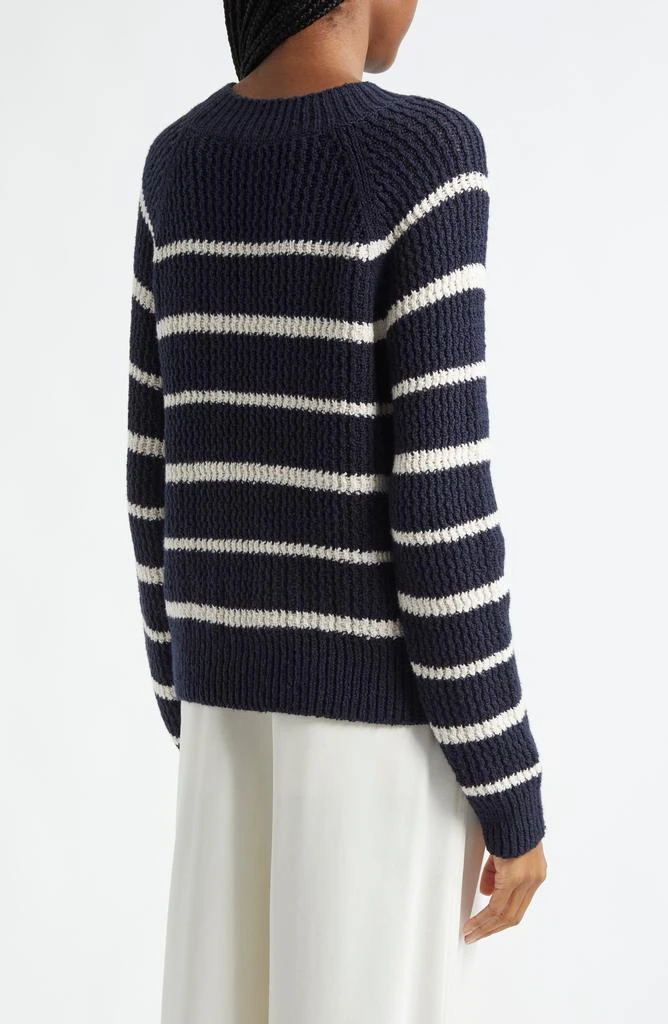 Vince Rib Stripe Crewneck Sweater 2