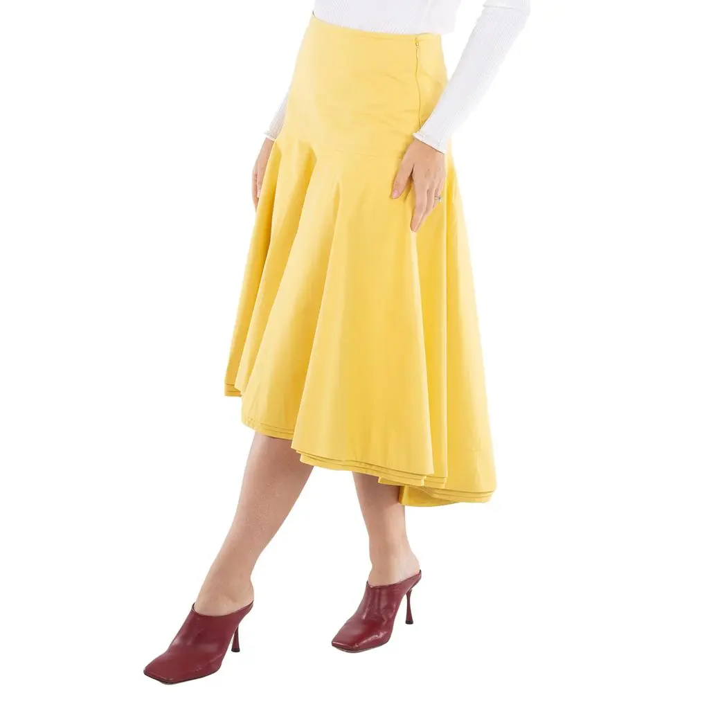Jil Sander Sunbeam Pleated High-Waist Skirt 2