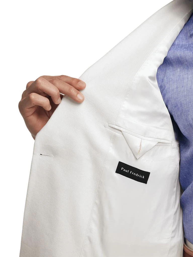 Paul Fredrick Linen Blend Double Breasted Peak Lapel Suit Jacket 4