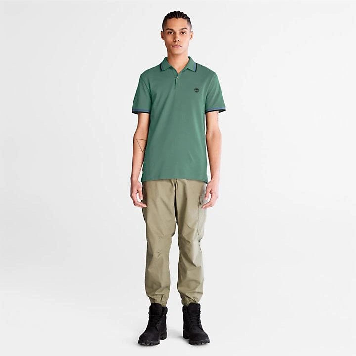 Timberland Millers River Tipped Polo Shirt for Men in Green 3