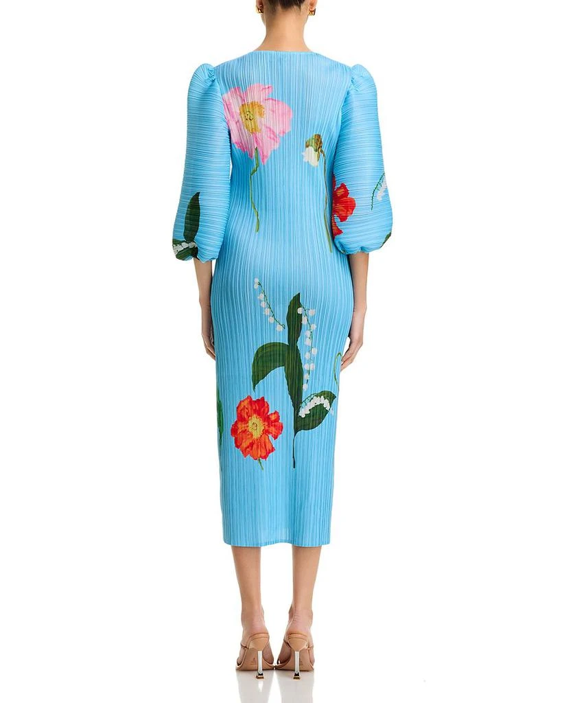 Nancy Yang Crinkled Puff Sleeve Dress 4