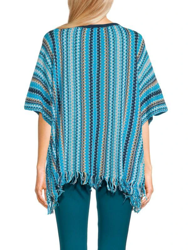 Missoni Fringed Chevron Cotton Poncho 2