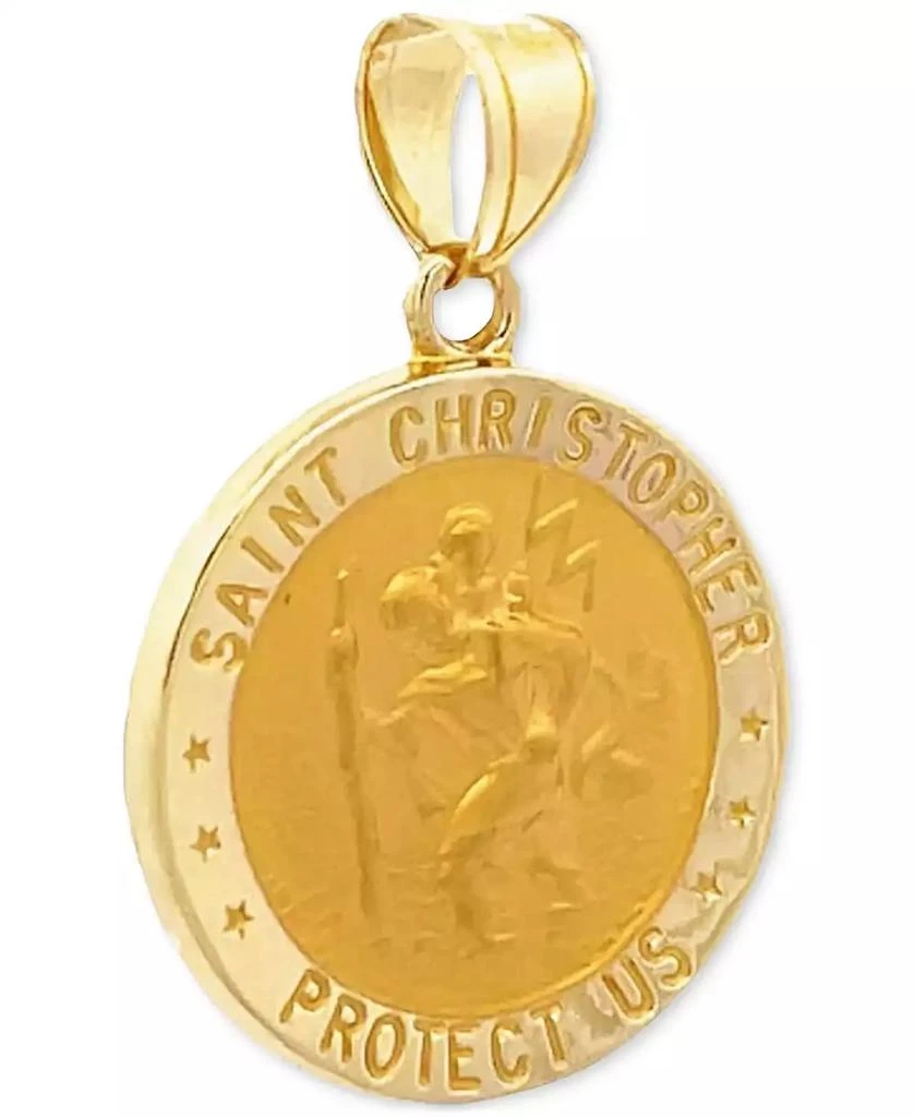 Macy's Saint Christopher Medal Pendant in 14k Yellow Gold 3