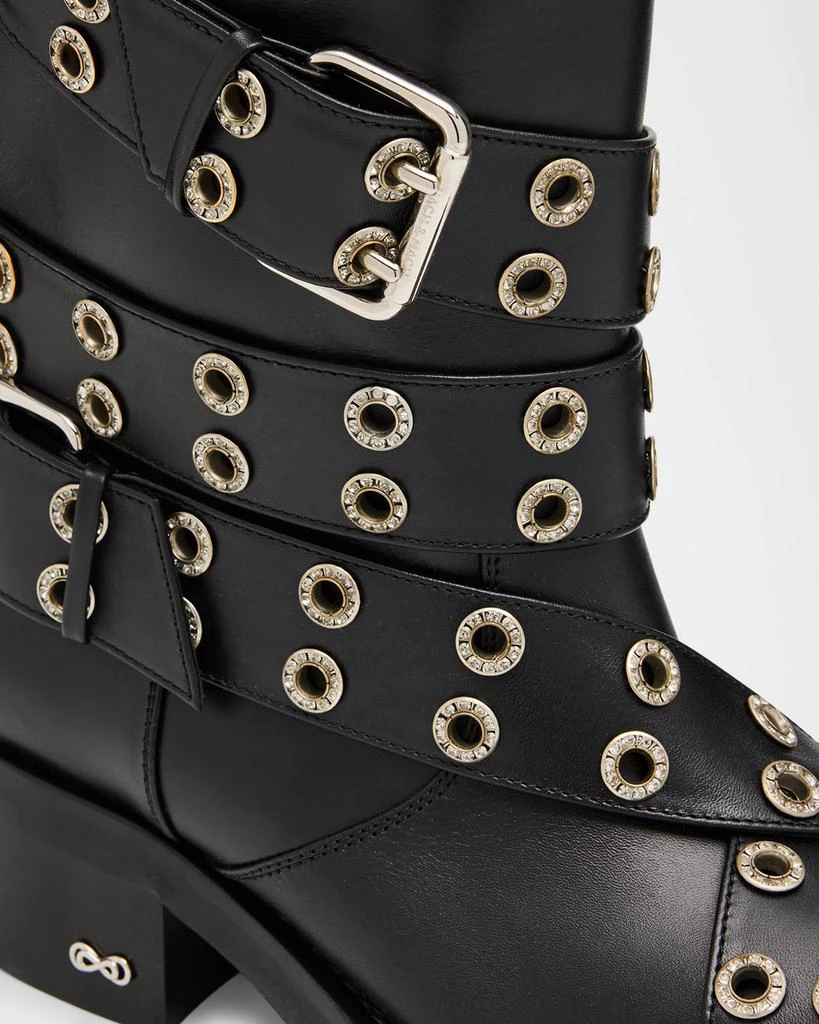 Mach 
Mach Buckle Belt Leather Combat Boots 6