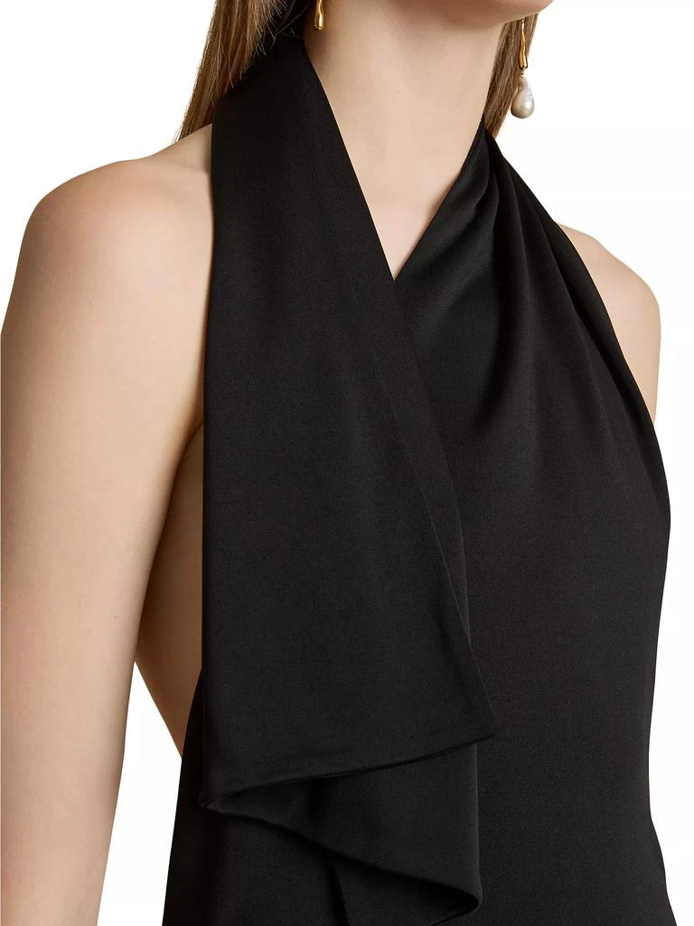 Khaite Roza Draped Halter Gown 5