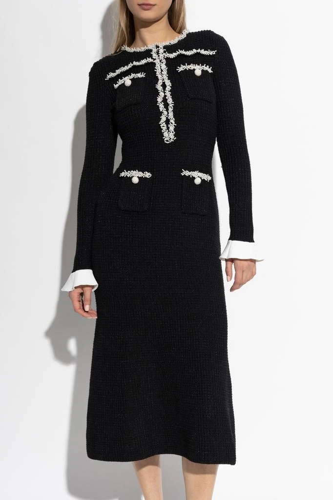Self Portrait Dress with pearl appliqués 3