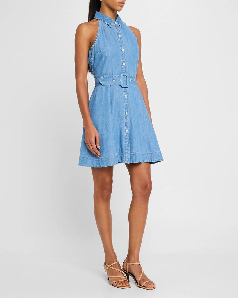 VERONICA BEARD Beau Belted Linen Mini Dress 4