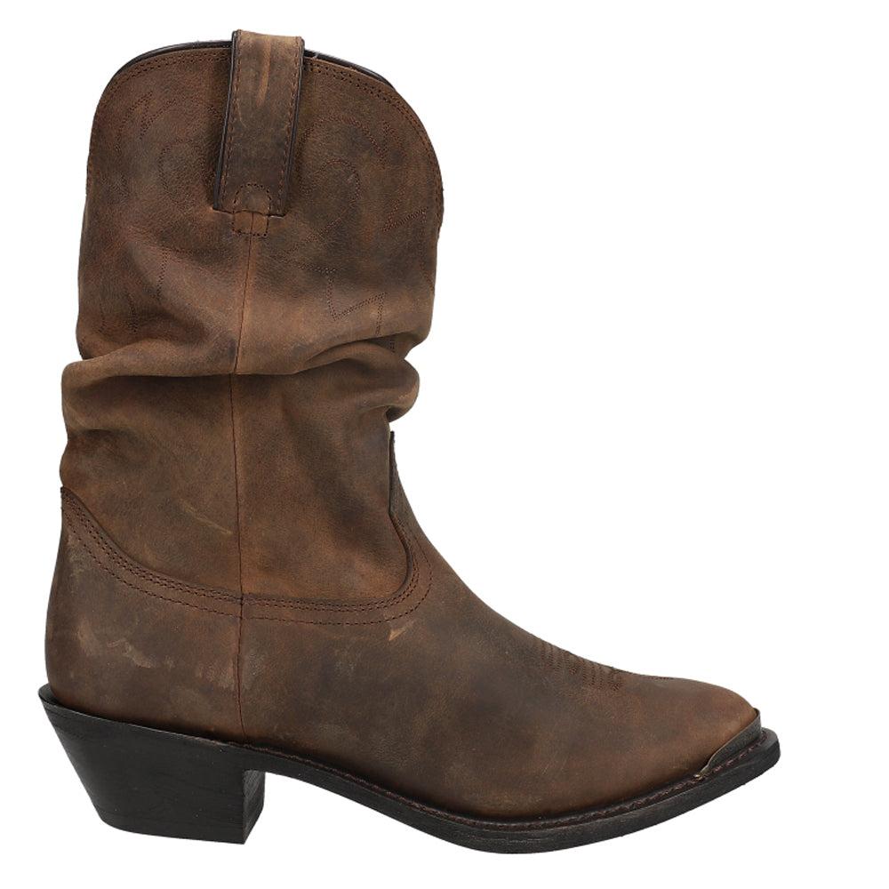 Durango Distressed Slouch Round Toe Pull On Cowboy Boots