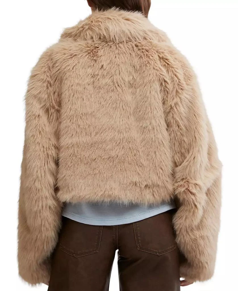 Free People Women's Paris Cropped Faux Fur Coat 2