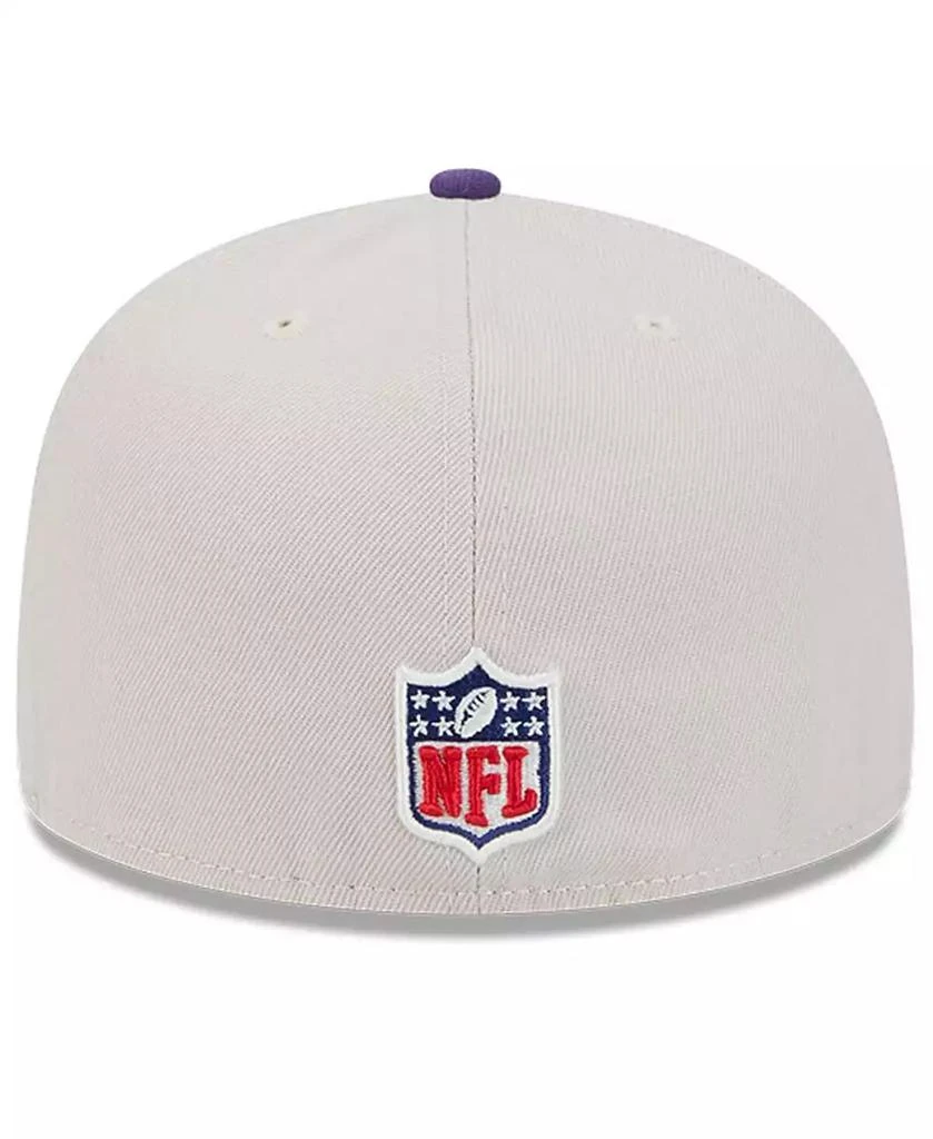 New Era Men's Stone/Purple Minnesota Vikings 2024 Sideline Historic 59FIFTY Fitted Hat 2