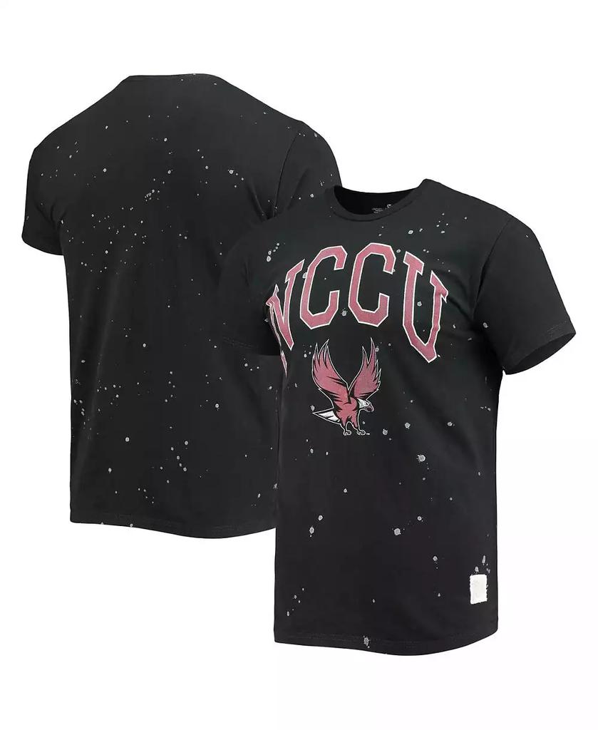 The Original Retro Brand Men's Black North Carolina Central Eagles Bleach Splatter T-shirt