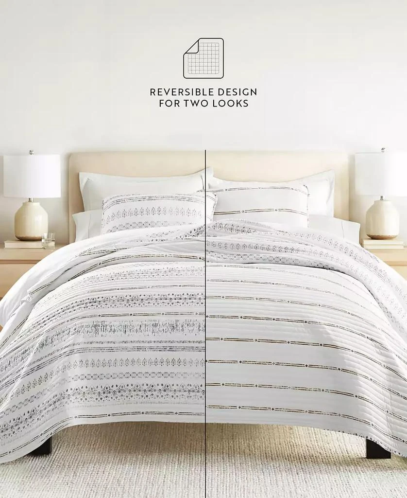 IENJOY HOME Relic Stripe Reversible 2-Pc. Quilt Set 3