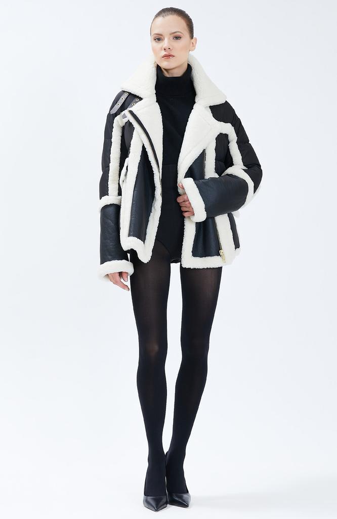 Nicole Benisti Womens Garnier Shearling Puffer Jacket