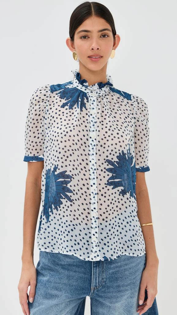 Alix of Bohemia Winn Indigo Dahlia Shirt 6