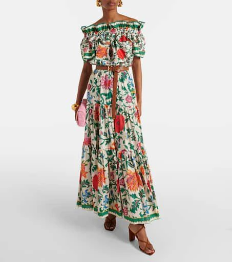 LA DOUBLE J Big tiered cotton and silk maxi skirt 2