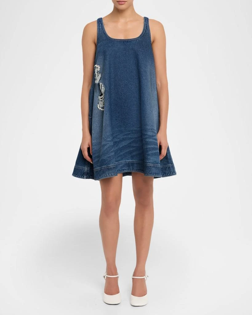 Shop Distressed Denim A-Line Mini Dress on Sale at BeyondStyle  Get 60%  Off Distressed Denim A-Line Mini Dress with Limited-Time Flash Deals,  Exclusive Discounts, and Special Offers. Enjoy Unbeatable Savings on