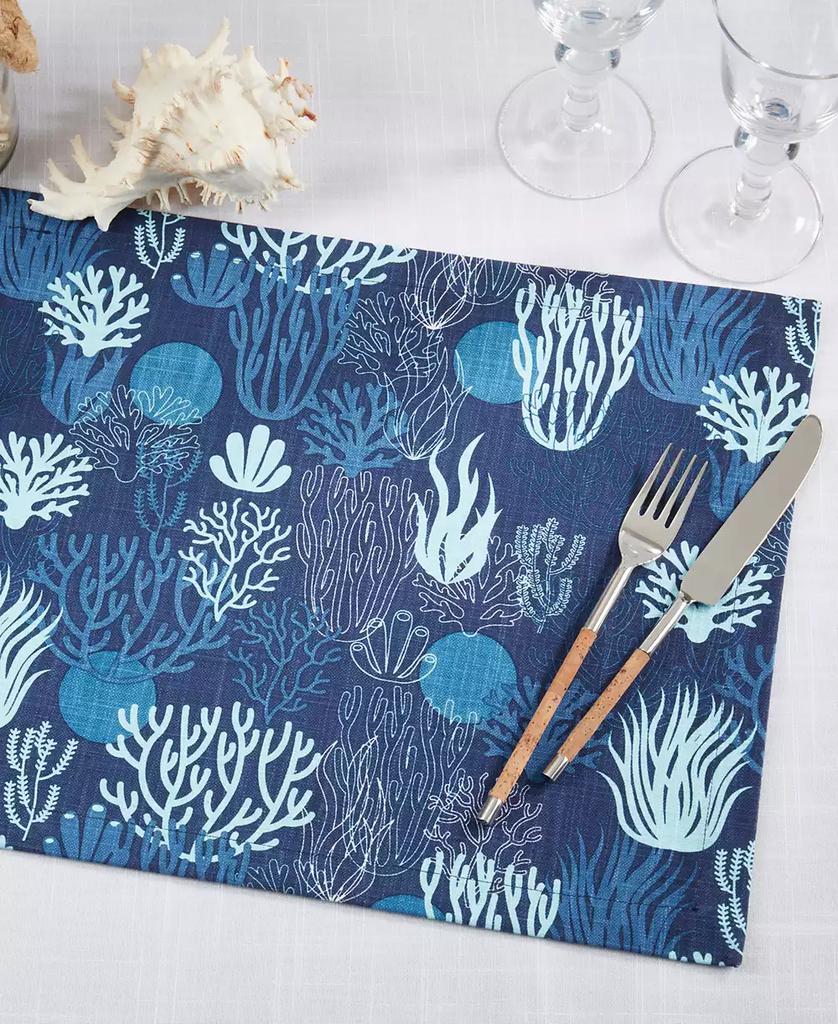 Saro Lifestyle Ocean Depths Cotton Coral Placemats - Thumbnail 3