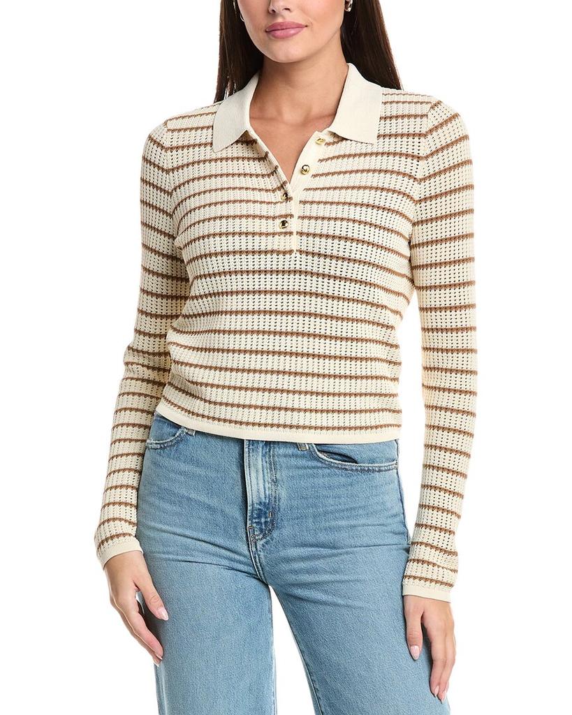 Rag & Bone Viola Stripe Polo Sweater