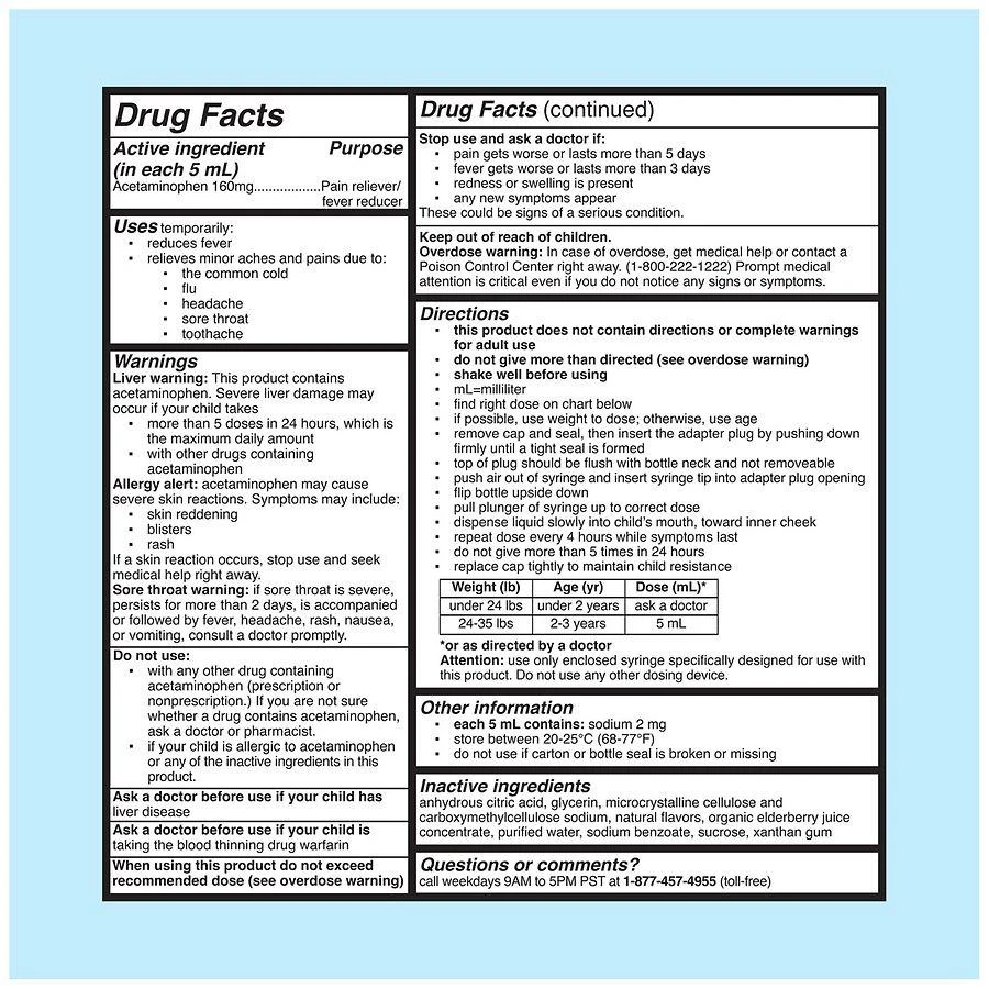 Mommy's Bliss Infant Pain + Fever Relief Liquid Natural Berry 4