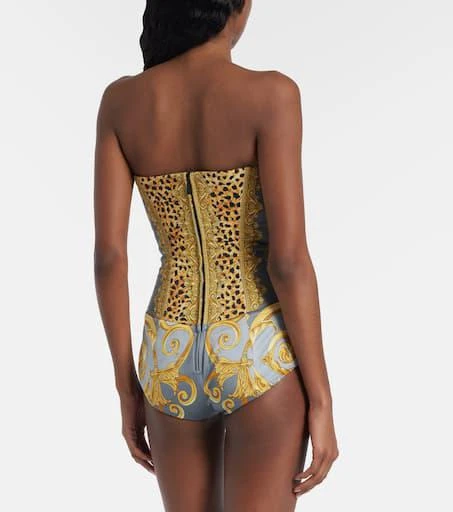 Versace Printed cotton corset bodysuit 4