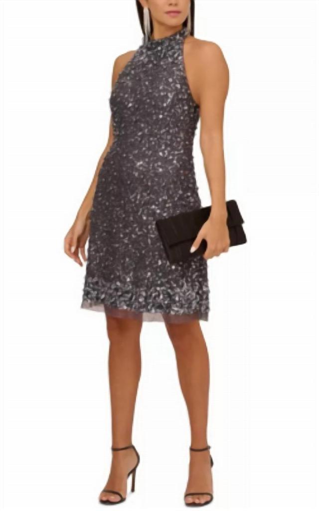 Aidan Mattox Aidan Mattox - Aidan By Adrianna Papell Fit&Flare Halter Dress