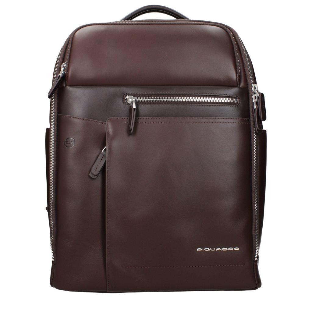 PIQUADRO Piquadro Brown Leather Backpacks